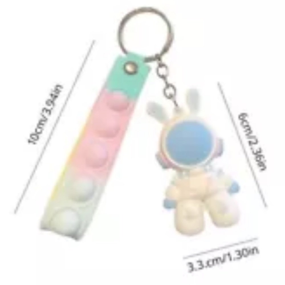 Bunny Rabbit Astronaut Keychain - Picture 2 of 3